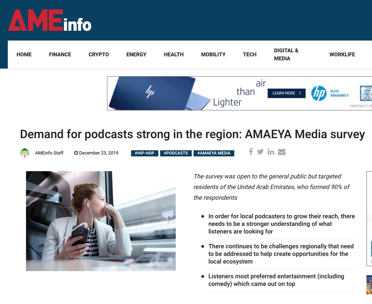 AMEInfo: Demand for podcasts strong in region