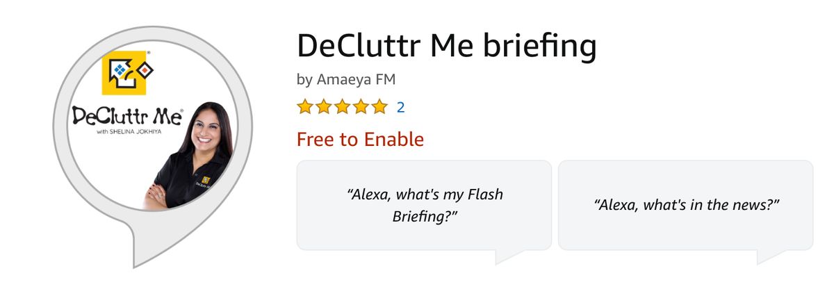 Get your DeCluttr Me fix via Alexa